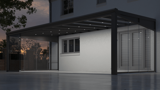 SkyView Pro Sala de vidrio de aluminio Veranda Techo de vidrio
