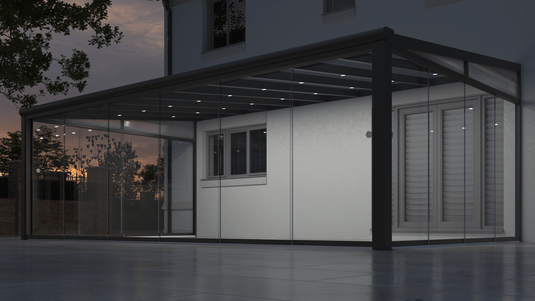 SkyView Pro Sala de vidrio de aluminio Veranda Techo de vidrio